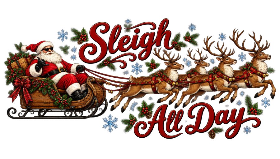 Sleigh All Day tumbler